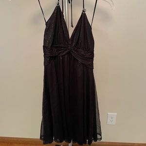 Black shimmer short dress